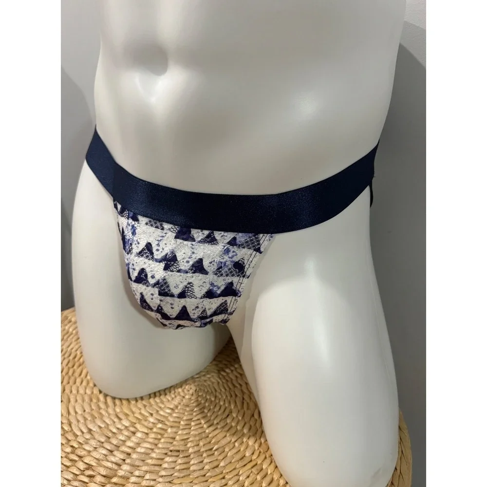 Cosabella Luxury Italian Lace Jock Strap Mini Jazzy Blue Size‎ S
